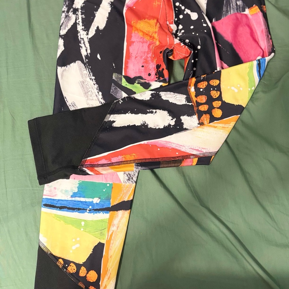 Colorful Abstract Workout Leggings for Women